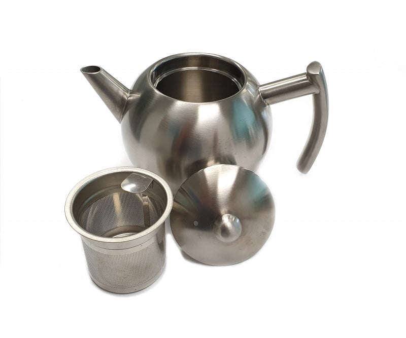Servo Brushed Stainless Teapots