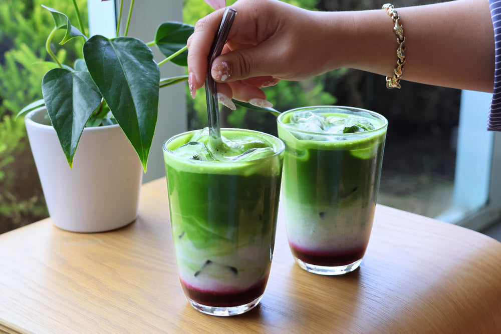 Iced Blueberry Matcha Magic