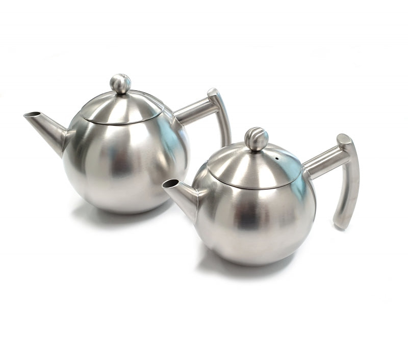 Servo Brushed Stainless Teapots